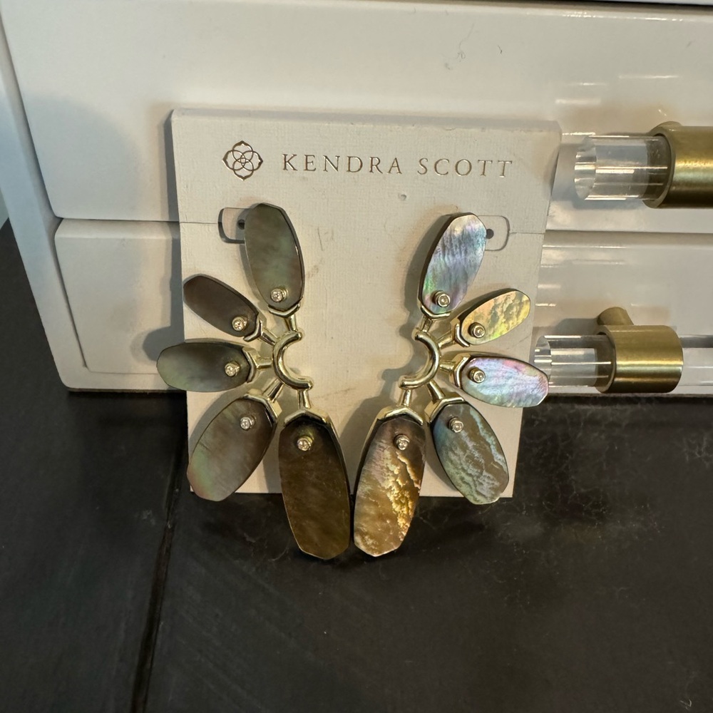 Kendra Scott Gold and Iridescent Drop Earrings